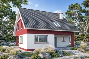 Projekt domu Filip (Energo) - parterowy z poddaszem dom o powierzchni 137,90 m², dach dwuspadowy - ujęcie 2