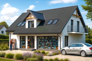  Projekt budynku usługowego WB-0016 (KRA3568) - projekt budynku parterowego z poddaszem - Zdjęcie 1