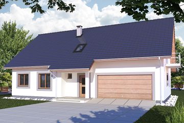  Projekt domu Werbena Nova B (WRD2053) - projekt domu parterowego z poddaszem - Zdjęcie 1