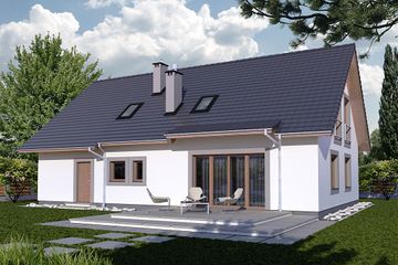  Projekt domu Werbena Nova B (WRD2053) - projekt domu parterowego z poddaszem - Zdjęcie 2