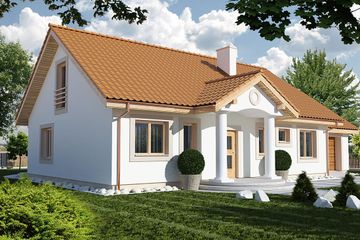  Projekt domu Gienia 2 Klasyk B (WRD2059) - projekt domu parterowego z poddaszem - Zdjęcie 1