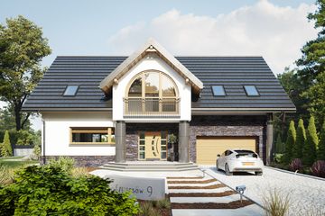  Projekt domu Helga (1442) (KRD2576) - projekt domu parterowego z poddaszem - Zdjęcie 2