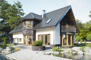  Projekt domu Helga (1442) (KRD2576) - projekt domu parterowego z poddaszem - Zdjęcie 4