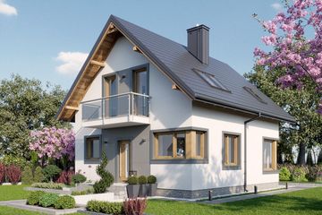  Projekt domu Dorian (1451) (KRD2579) - projekt domu parterowego z poddaszem - Zdjęcie 1