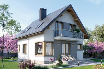  Projekt domu Dorian (1451) (KRD2579) - projekt domu parterowego z poddaszem - Zdjęcie 3