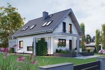  Projekt domu Lutek (1455) (KRD2581) - projekt domu parterowego z poddaszem - Zdjęcie 3