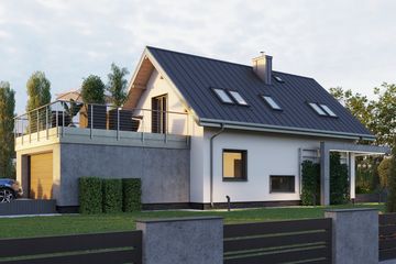  Projekt domu Lutek (1455) (KRD2581) - projekt domu parterowego z poddaszem - Zdjęcie 4