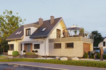  Projekt domu Lutek (1455) (KRD2581) - projekt domu parterowego z poddaszem - Zdjęcie 5