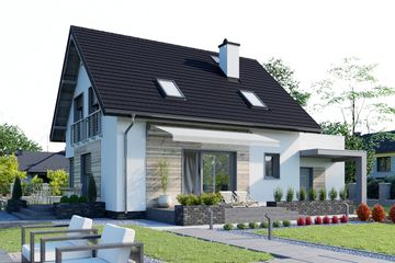  Projekt domu Malina Sto (1456) (KRD2582) - projekt domu parterowego z poddaszem - Zdjęcie 2