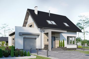  Projekt domu Malina Sto (1456) (KRD2582) - projekt domu parterowego z poddaszem - Zdjęcie 3