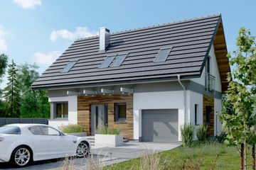  Projekt domu Zojka Nano (1459) (KRD2584) - projekt domu parterowego z poddaszem - Zdjęcie 1