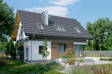  Projekt domu Zojka Nano (1459) (KRD2584) - projekt domu parterowego z poddaszem - Zdjęcie 2