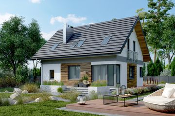  Projekt domu Zojka Nano (1459) (KRD2584) - projekt domu parterowego z poddaszem - Zdjęcie 4