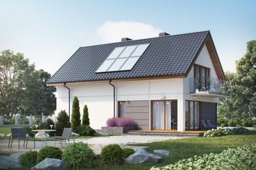  Projekt domu D208A (WAI1333) - projekt domu parterowego z poddaszem - Zdjęcie 2