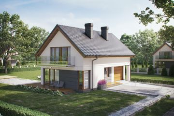  Projekt domu D208A (WAI1333) - projekt domu parterowego z poddaszem - Zdjęcie 4