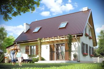  Projekt domu Bajkowy 3 (WAH1589) - projekt domu parterowego z poddaszem - Zdjęcie 2