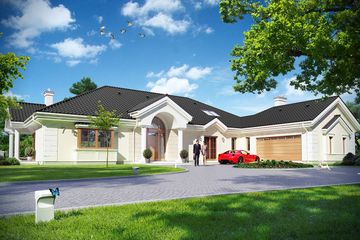  Projekt domu Rezydencja Parkowa 2 (WAH1590) - projekt domu parterowego - Zdjęcie 1