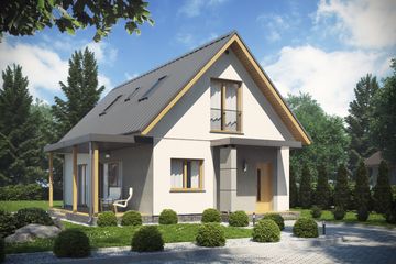  Projekt domu D182A (WAI1337) - projekt domu parterowego z poddaszem - Zdjęcie 1