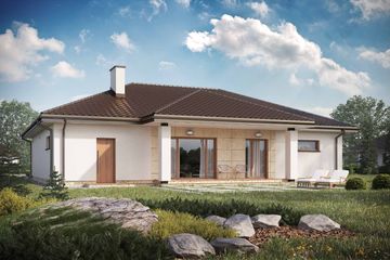  Projekt domu D135B (WAI1342) - projekt domu parterowego - Zdjęcie 2