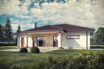  Projekt domu D135B (WAI1342) - projekt domu parterowego - Zdjęcie 3