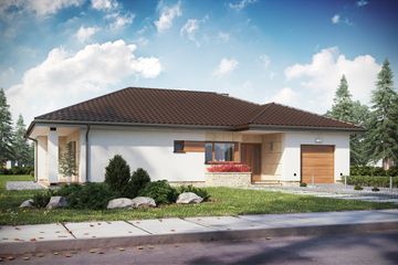  Projekt domu D135A (WAI1343) - projekt domu parterowego - Zdjęcie 1