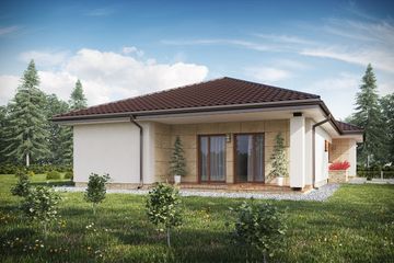  Projekt domu D135A (WAI1343) - projekt domu parterowego - Zdjęcie 4