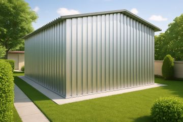 Projekt garażu G145 - Budynek garażowy - parterowy dom o powierzchni 17,29 m², dach dwuspadowy - ujęcie 2