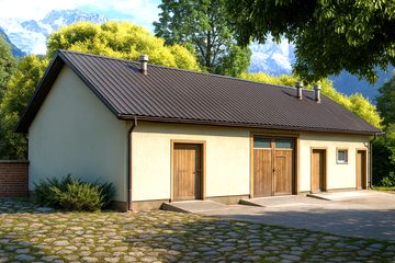  Projekt budynku gospodarczego WB-3704 (KRA3759) - projekt budynku parterowego - Zdjęcie 1