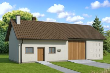  Projekt budynku inwentarskiego WB-3747 (KRA3773) - projekt budynku parterowego - Zdjęcie 1