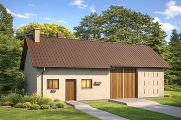  Projekt budynku inwentarskiego WB-3747 (KRA3773) - projekt budynku parterowego - Zdjęcie 1