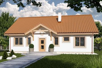  Projekt domu Gienia 2A (WRD2076) - projekt domu parterowego z poddaszem - Zdjęcie 2