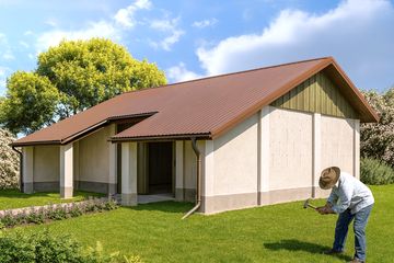  Projekt stodoły WB-3807 (KRA3779) - projekt stodoły parterowego - Zdjęcie 1