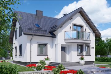  Projekt domu APS 214 (LUA1286) - projekt domu parterowego z poddaszem - Zdjęcie 2