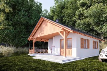  Projekt domu letniskowego G135 - Budynek letniskowy (PRA1190) - projekt domu parterowego - Zdjęcie 1
