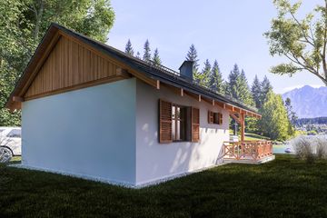  Projekt domu letniskowego G135 - Budynek letniskowy (PRA1190) - projekt domu parterowego - Zdjęcie 2