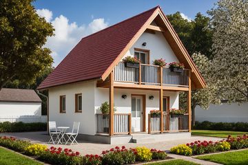  Projekt domu letniskowego G51 - Budynek letniskowy (PRA1193) - projekt domu letniskowego parterowego z poddaszem - Zdjęcie 1