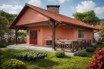  Projekt sauny G196 - Budynek rekreacyjny z sauną (PRA1207) - projekt sauny parterowego - Zdjęcie 1