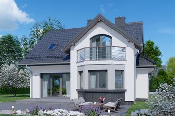  Projekt domu APS 130 (LUA1155) - projekt domu parterowego z poddaszem - Zdjęcie 2