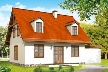  Projekt domu Bajkowy (WAH1001) - projekt domu parterowego z poddaszem - Zdjęcie 2