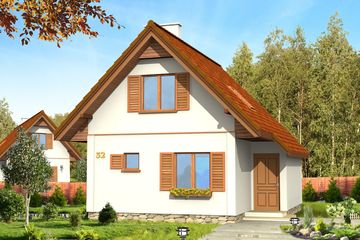  Projekt domu Francik (WAH1006) - projekt domu parterowego z poddaszem - Zdjęcie 1