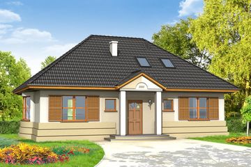  Projekt domu Gargamel (WAH1007) - projekt domu parterowego z poddaszem - Zdjęcie 1