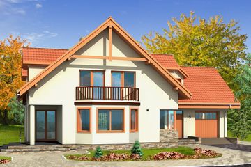  Projekt domu Przestronny (WAH1017) - projekt domu parterowego z poddaszem - Zdjęcie 2