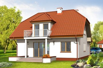  Projekt domu Przytulny (WAH1018) - projekt domu parterowego z poddaszem - Zdjęcie 2