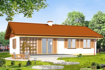  Projekt domu Słoneczny (WAH1019) - projekt domu parterowego - Zdjęcie 2
