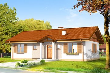  Projekt domu Słoneczny (WAH1019) - projekt domu parterowego - Zdjęcie 1
