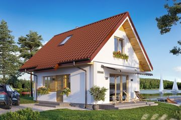  Projekt domu Sosenka (WAH1021) - projekt domu parterowego z poddaszem - Zdjęcie 1