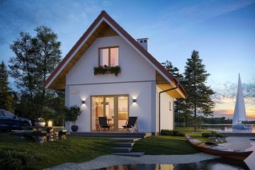  Projekt domu Sosenka (WAH1021) - projekt domu parterowego z poddaszem - Zdjęcie 2