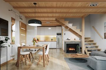  Projekt domu Sosenka (WAH1021) - projekt domu parterowego z poddaszem - Zdjęcie 3