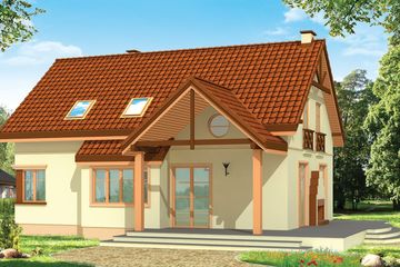  Projekt domu Wiosenny (WAH1022) - projekt domu parterowego z poddaszem - Zdjęcie 2