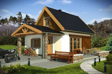  Projekt domu Jacek a (WRD2271) - projekt domu parterowego z poddaszem - Zdjęcie 2